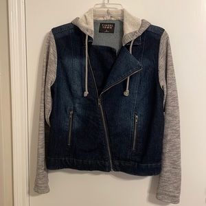 NWT Super cute denim hooded jacket